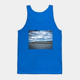 Spring Point Ledge Light and Breakwater Portland Maine Tank Top